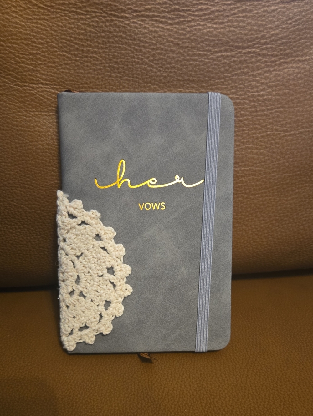 Her Vows Grey Wedding Vow Journal